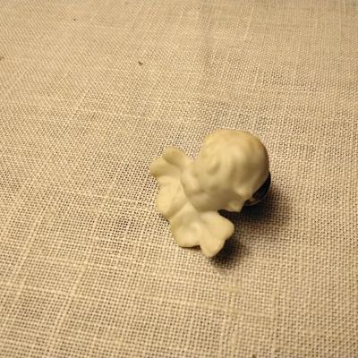 Bisque Porcelain Cherub Pin