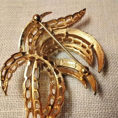 Trifari Leaf Brooch