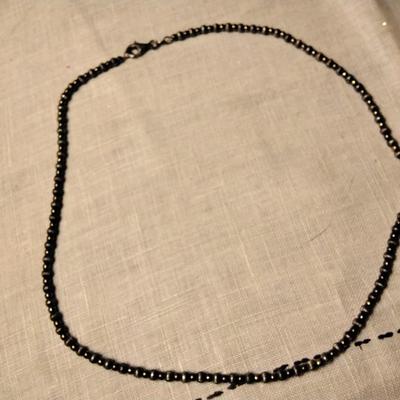 Silver and Bronze Bead Necklace