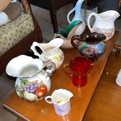 Various Vintage Collectible Pitchers
