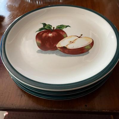 Four Apple Plates