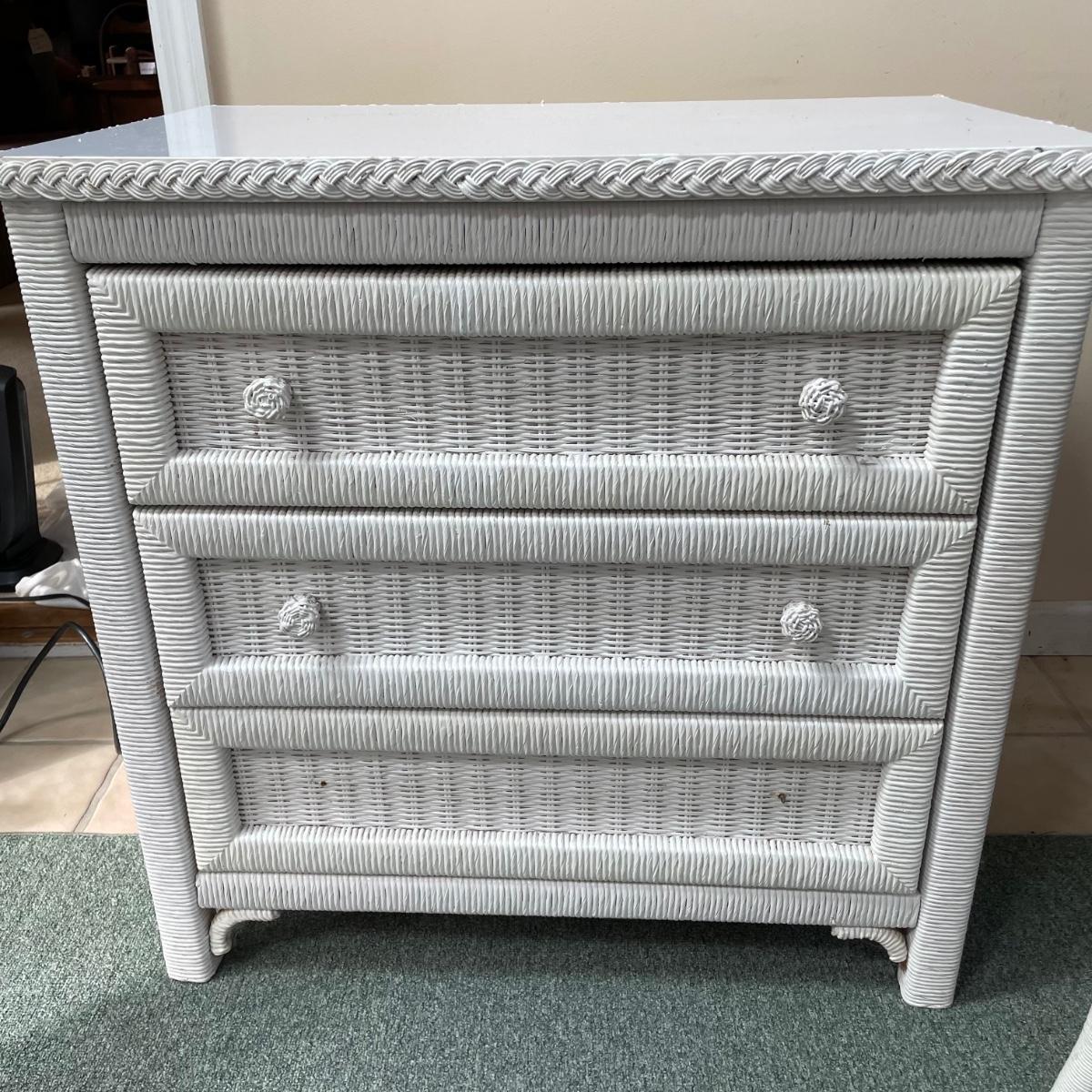 Henry Link Wicker Dresser Plus Wicker Table (SRRG)