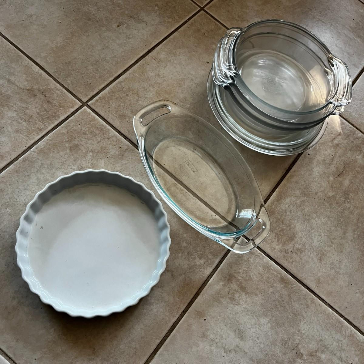 Various Glass Baking Dishes