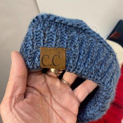 Red & Blue Warm Fleece Crochet Scarf & Hat Set