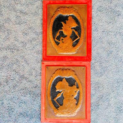 Trio of Hammered Metal Wall Art (FR-JM)