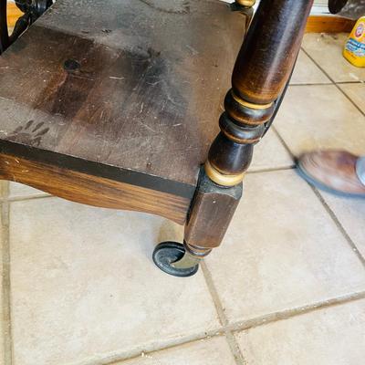 Inlaid wood vintage Tea cart