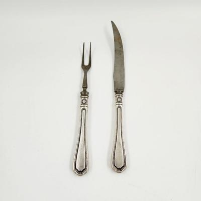 ANTIQUE STERLING HANDLED SERVING UTENSILS