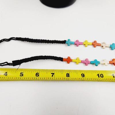 KNIT STONE CROSS NECKLACE