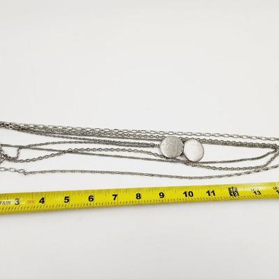 VERY ELEGANT LAYERED SILVERTONED CHAIN LOCKET NECKLACE