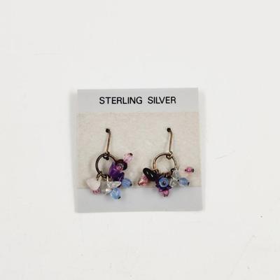 STERLING SILVER MULTI STONE EARRING SET