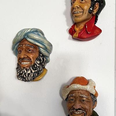Vintage Bossons Chalkware Heads