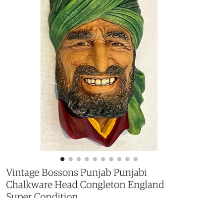 Vintage Bossons Chalkware Heads