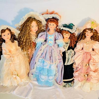 Collection of Beautifully Detailed Victorian Porcelain Dolls  (BR3-JM)