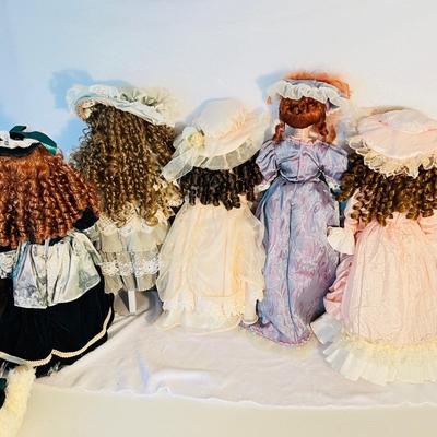 Collection of Beautifully Detailed Victorian Porcelain Dolls  (BR3-JM)