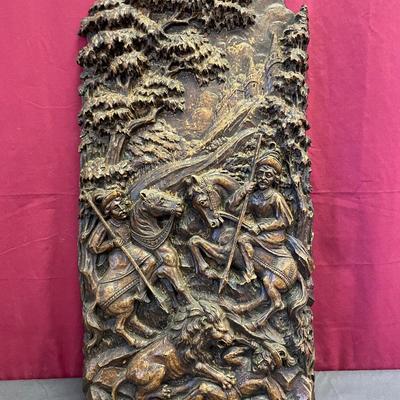 Old medieval knights & lions