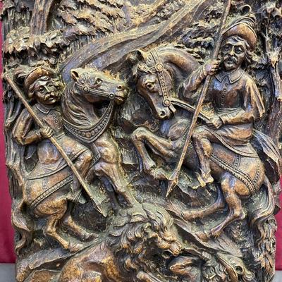 Old medieval knights & lions