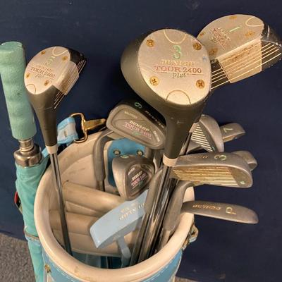 Golf clubs and bag