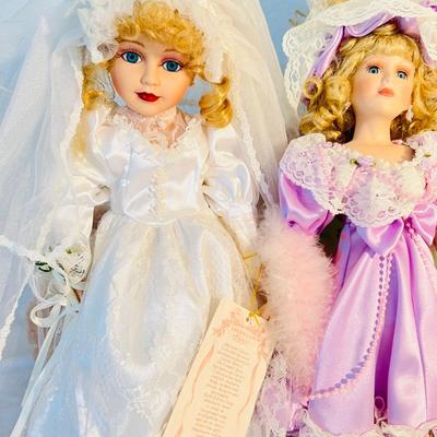 American Classic Porcelain Bride Dolls  (B3-JM)