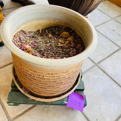 Large flower pot on stand