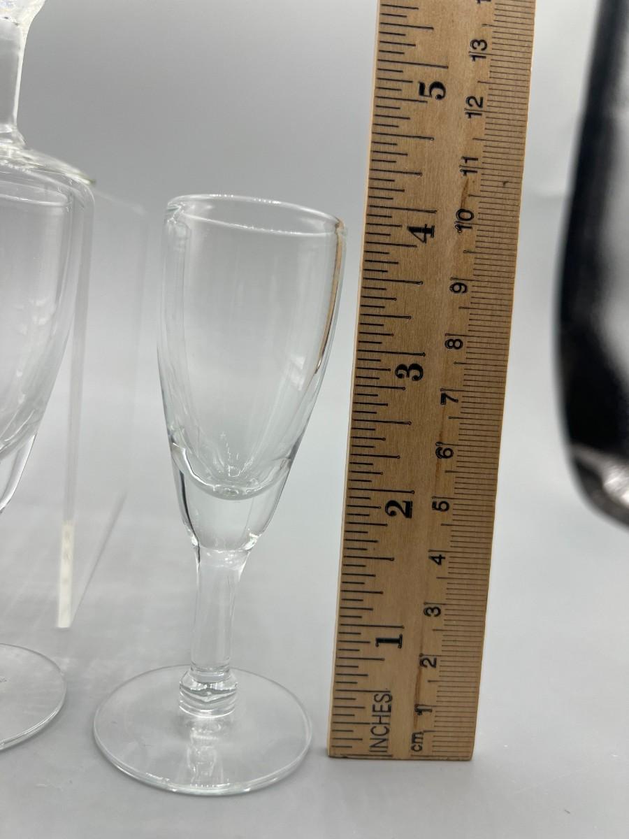 Lot of Small Vintage Italian Vino Stemmed Shot Glasses