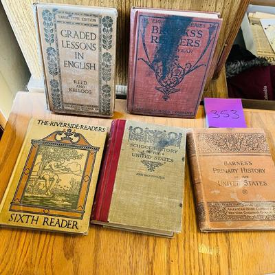 Lot of Vintage School Books