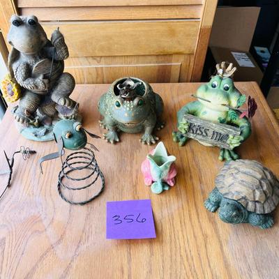 Lot of Frogs & Turtles home decor