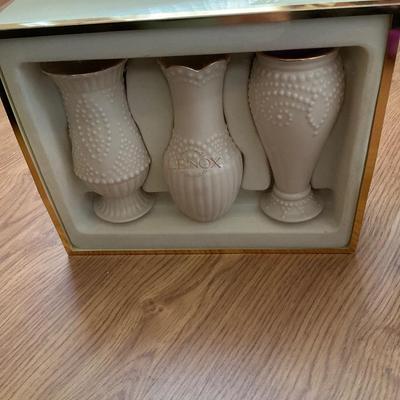 New in box items: Lenox, clock, candles
