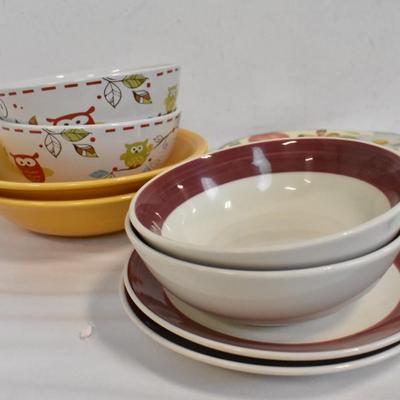 Assorted Stoneware and Ceramic Dishes, Gibson, Pfaltzgraff