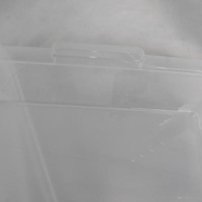 6 Sterilite Bins, 15 1/4" x 11 1/2" x 6", Lids Cracked