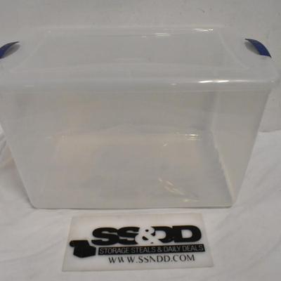 Large Sterilite Clear Plastic Tote, Small Crack