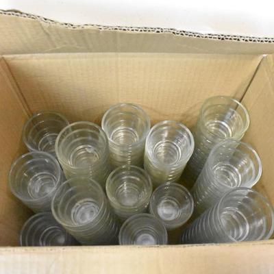 Lot of approximately 120 Votive Glass Candle Holders
