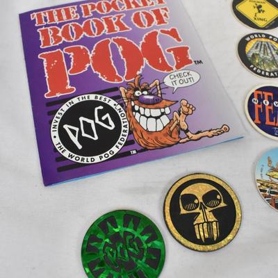 Vintage POG Micro Tournament Game Pack, 24 Pogs, Game Board,
