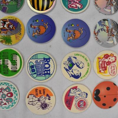 Vintage POG Micro Tournament Game Pack, 24 Pogs, Game Board,