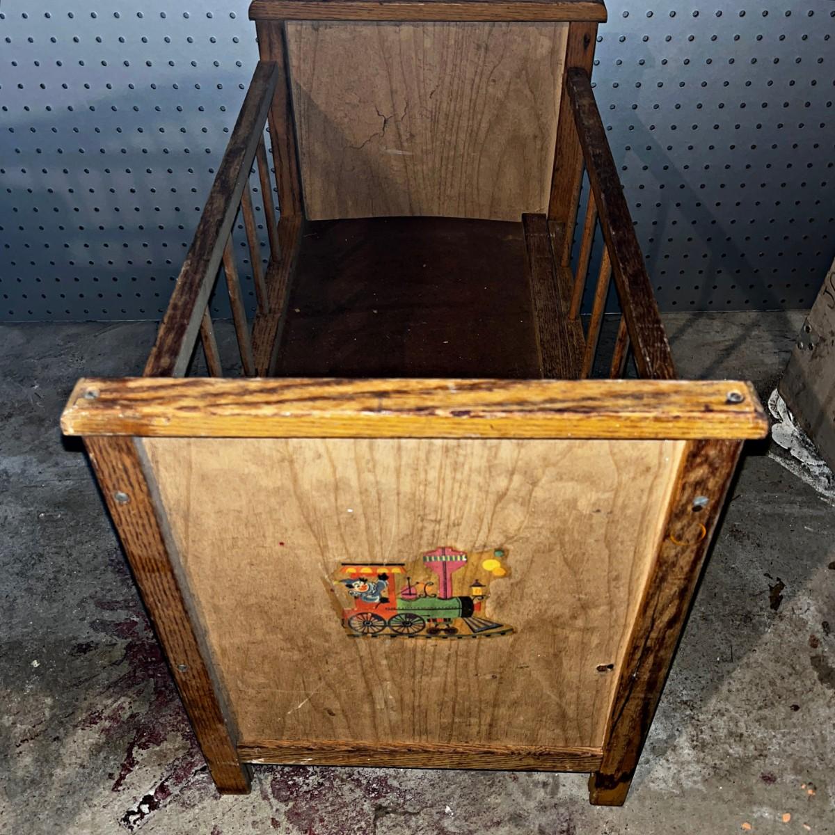 Vintage Doll Bed w/Decal