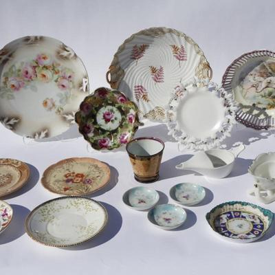 Lot of Antique (late 1800s to early 1900s) Decorative Dishes