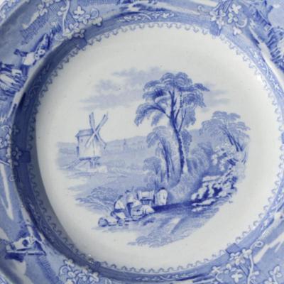 Lot of Misc. Blue Antique China Plates