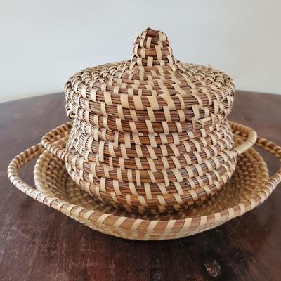 Native American Hand-Woven Grass Baskets