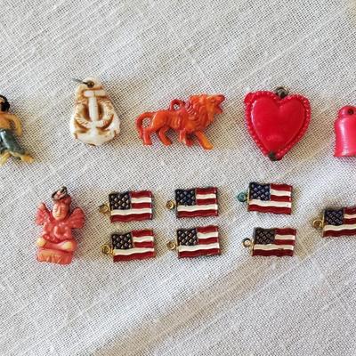 Lot of Vintage Novelty Plastic Charms
