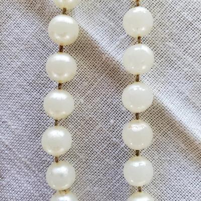 Lot of 4 Vintage White Bead Necklaces