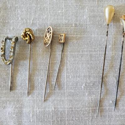 Lot of Vintage Hat Pins, Stick Pins and Misc.