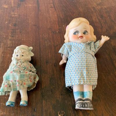 Pair of Antique Bisque Dolls