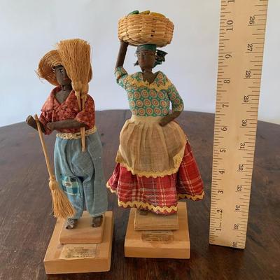 Pair of Handmade Virgin Islands Souvenir Dolls