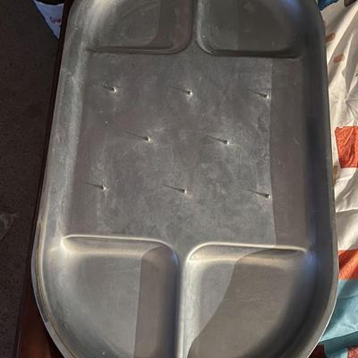 Very Large Vintage Meat Platter w/Horn Handles