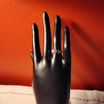 .35ctw Amethyst Round Cut 925 Sterling Silver Ring Size 6.5