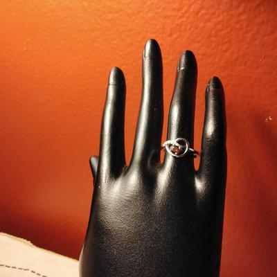 .30ctw Garnet & White Sapphire 925 Sterling Silver Size 6