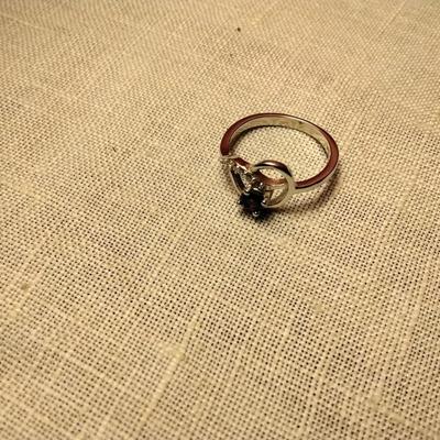 .30ctw Garnet & White Sapphire 925 Sterling Silver Size 6