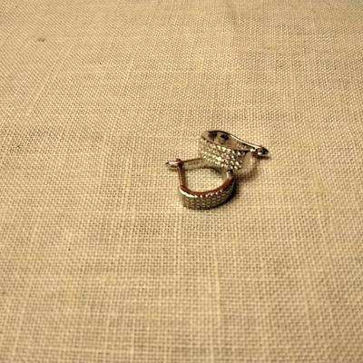 Gorgeous White Sapphire Sterling Silver Earrings