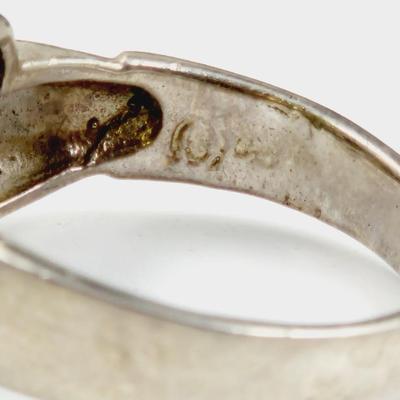 .925 SILVER HEART CROWN SIZE 7 5 RING