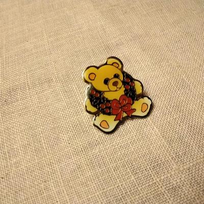 Cute Christmas Teddy Bear Pin