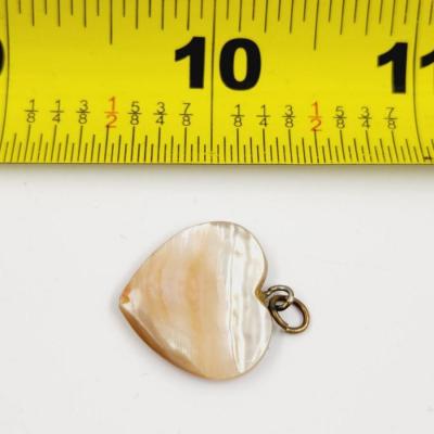 MOTHER OF PEARL HEART SHELL PENDANT